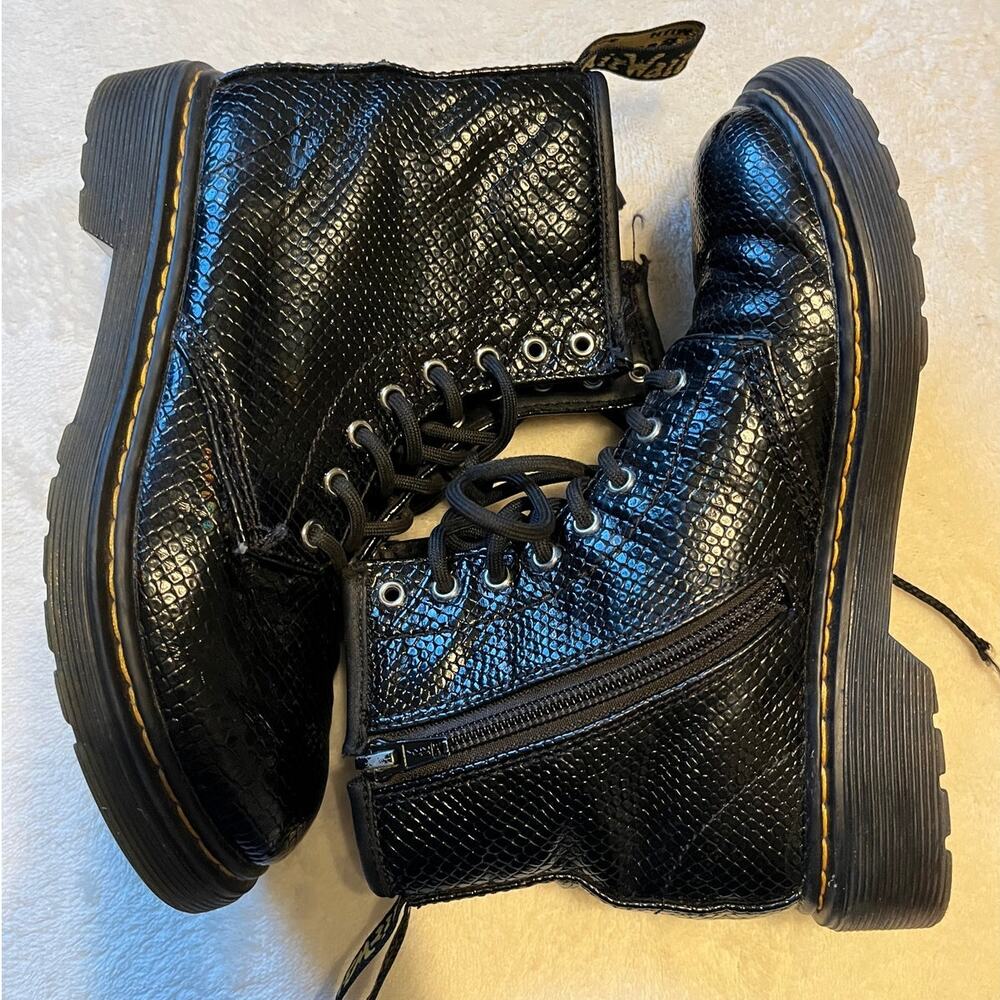 Doc Marten's 1460 Snakeskin Boots Size 2 Kids